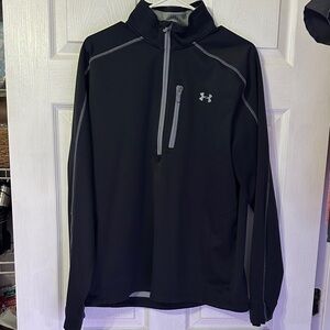 Under Armour Black & Gray Quarter-Zip Performance Pullover